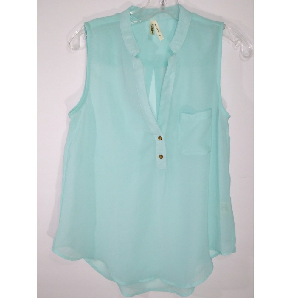 Live 4 Truth Sheer Sleeveless Blouse Sz S